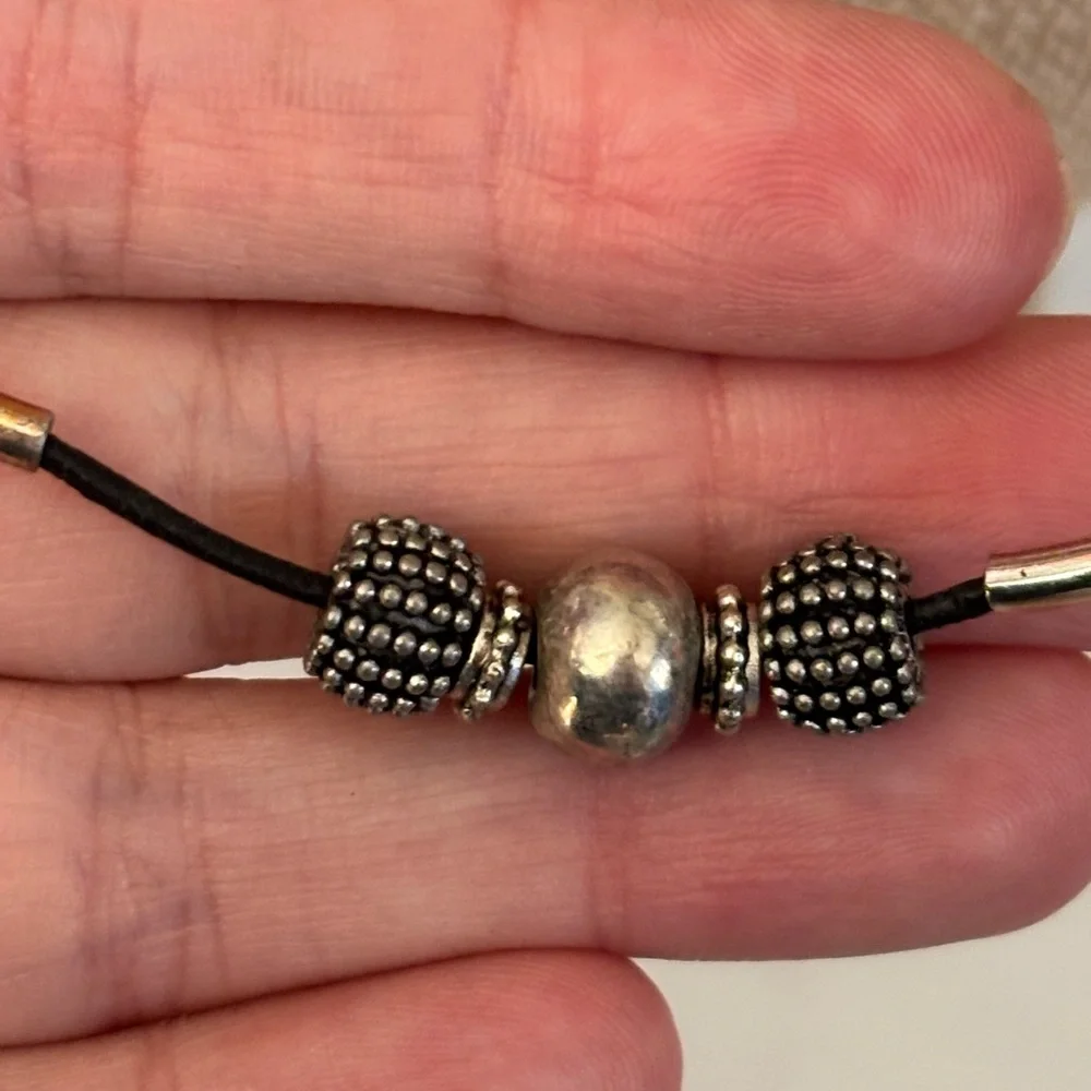 Lizzy James Beaded statement Necklace Silver Plated Handmade Artisan Jewelry USA
